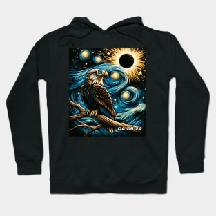 Eagle Eclipse Majesty: Striking Tee for Nature and Bird Lovers Hoodie